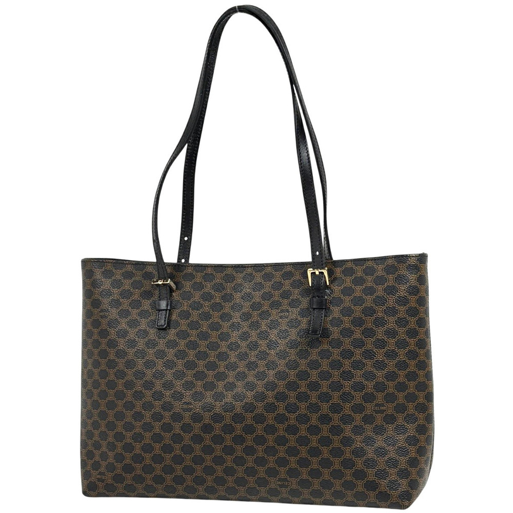 Celine Macadam tote bag canvas brown black